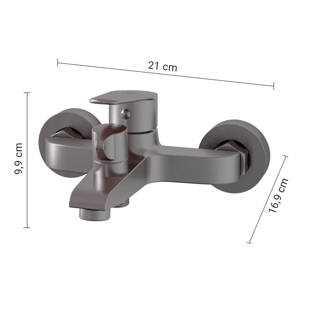 Miscelatore vasca esterno senza set doccia Gedy collezione Como finitura GUN METAL