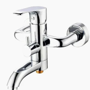 Rubinetto vasca parete modello Love, miscelatore moderno cromato - elegante e resistente