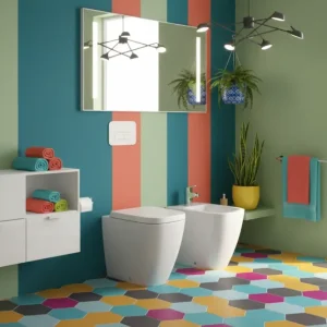 Sanitari filomuro per bagni piccoli senza Brida RimLS+ Ideal Standard I.Life S WC+Bidet+Sedile Normal Close Art T459401+T4...