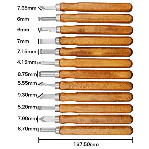 MAIKEHIGH 14Pcs Kit di strumenti per intaglio del legno - Scalpelli 14pcs