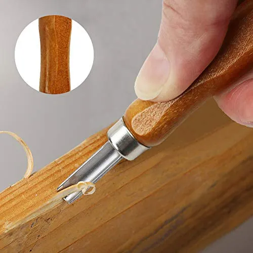 MAIKEHIGH 14Pcs Kit di strumenti per intaglio del legno - Scalpelli 14pcs