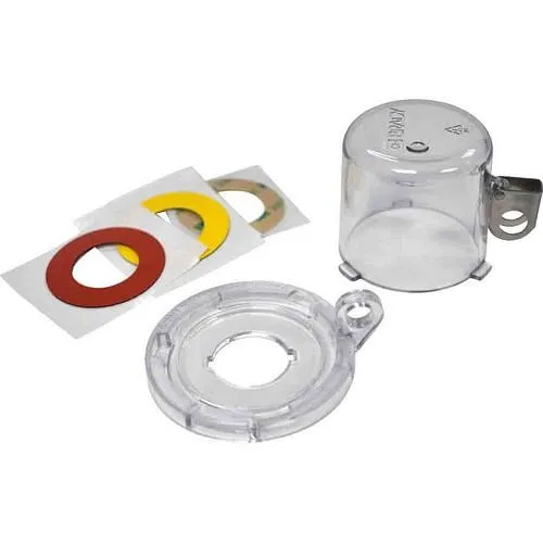 Acciaio Inox AISI 304 Serratura pulsante DENIOS trasparente H 4960 x ∅: 64 mm dimensione pulsante 22 mm 312017