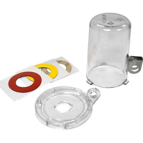 Serratura pulsante DENIOS trasparente H 7960 x ∅: 64 mm 312016 Antimanomissione | Resistente alle Intemperie