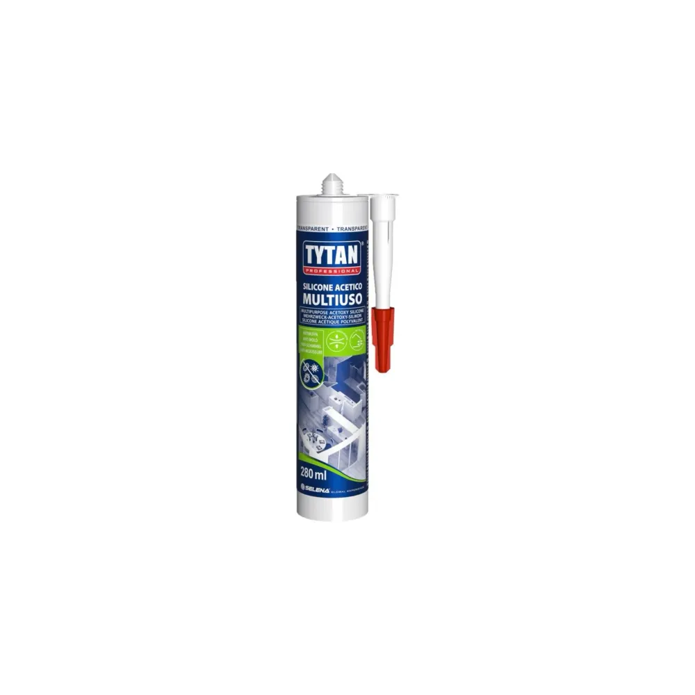 Tytan - Silicone acetico multiuso trasparente Ml. 280 (vendita al pezzo)