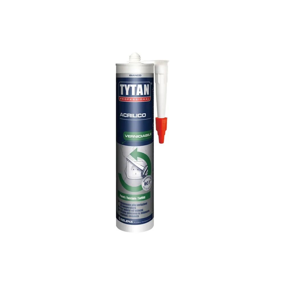 Tytan - Silicone acrilico bianco verniciabile Ml. 300 (Vendita al pezzo)