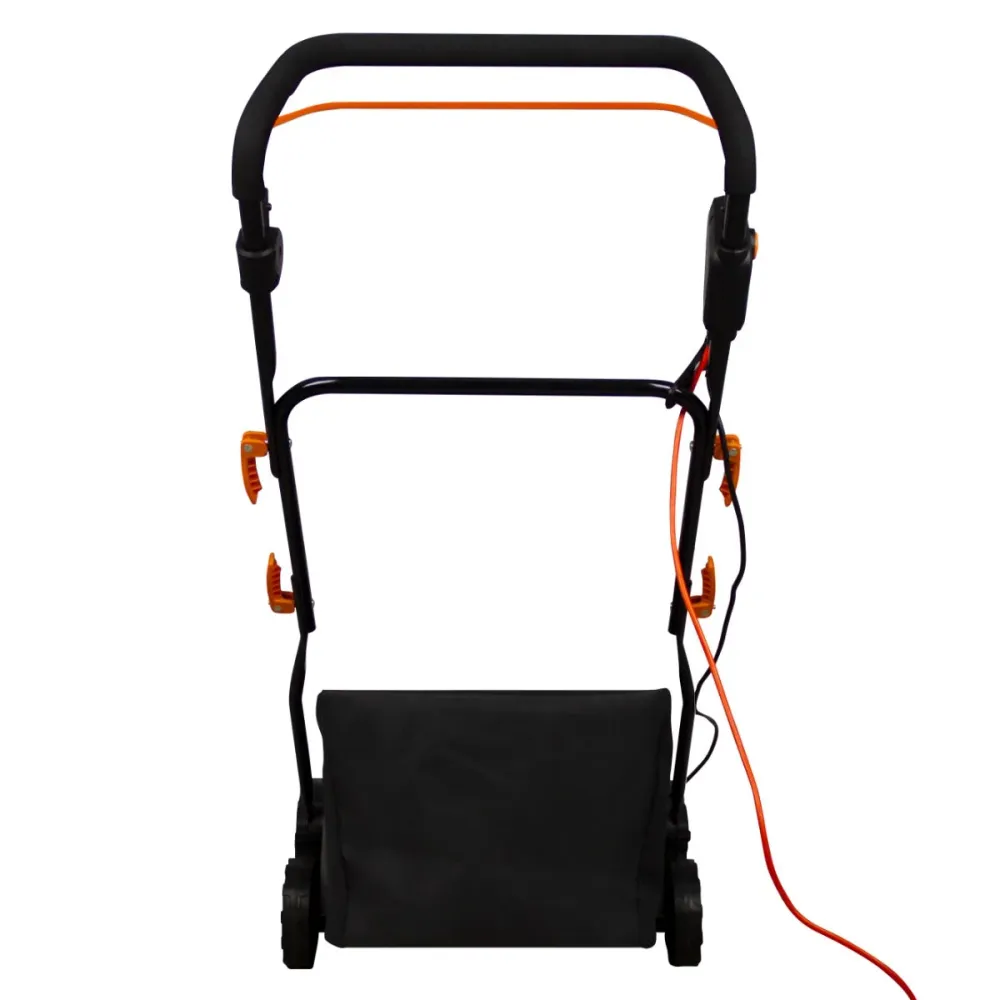 Aspiratore per Prati Sintetici 58x108x95 cm 1800 W Foglie Erba e Detriti Nero e Arancione