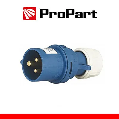 PROPART Spina Mobile Diritta Indust. CEE 16A-6h 2P+T 220-250V IP44 PEI13