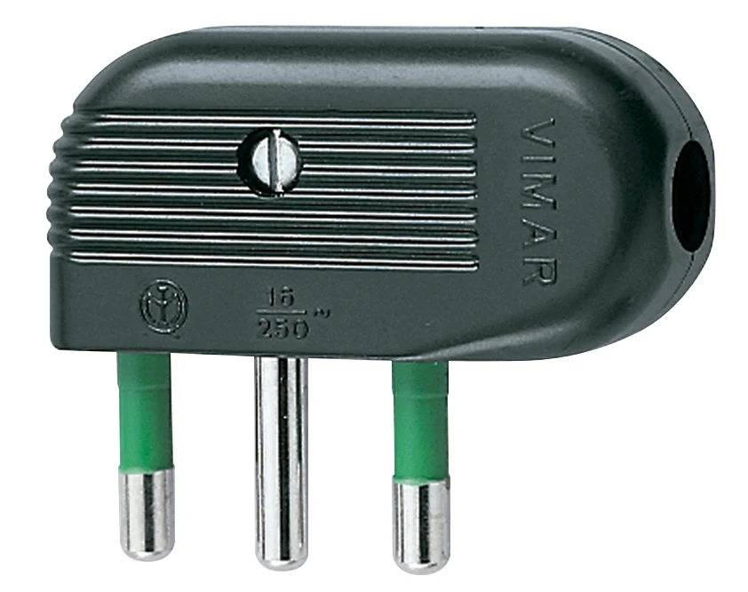 Vimar 01043 - Spina 2P+T 16A 90 nero
