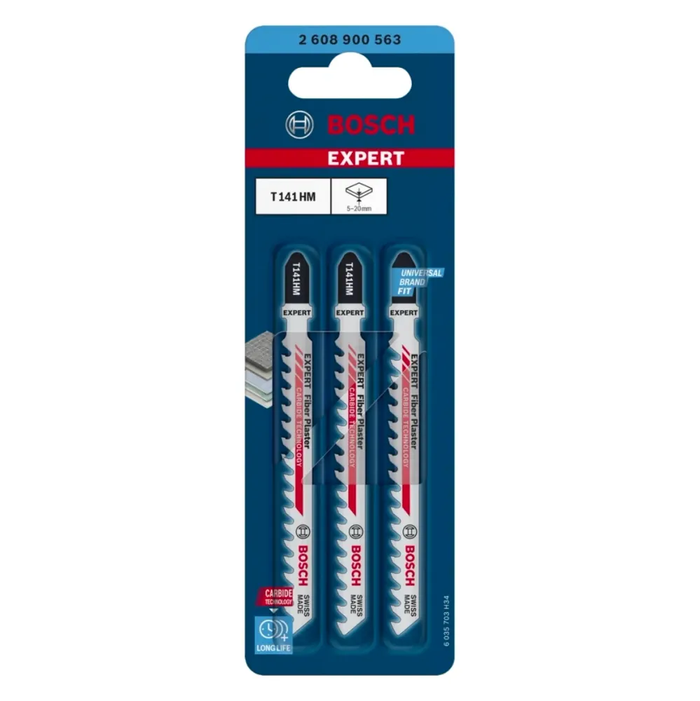 Bosch EXPERT Fiber Plaster T 141 HM Lama da taglio 100 mm ( 2608900563 ) - 3 pz. Bosch Professional