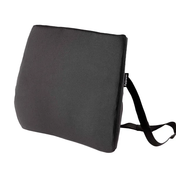 FELLOWES - 100119852 - Cuscino Lombare Confort Breyta - 33 x 38 x 9 cm - tessuto - nero - Fellowes - 103067 - Conf. da 1 Pz.