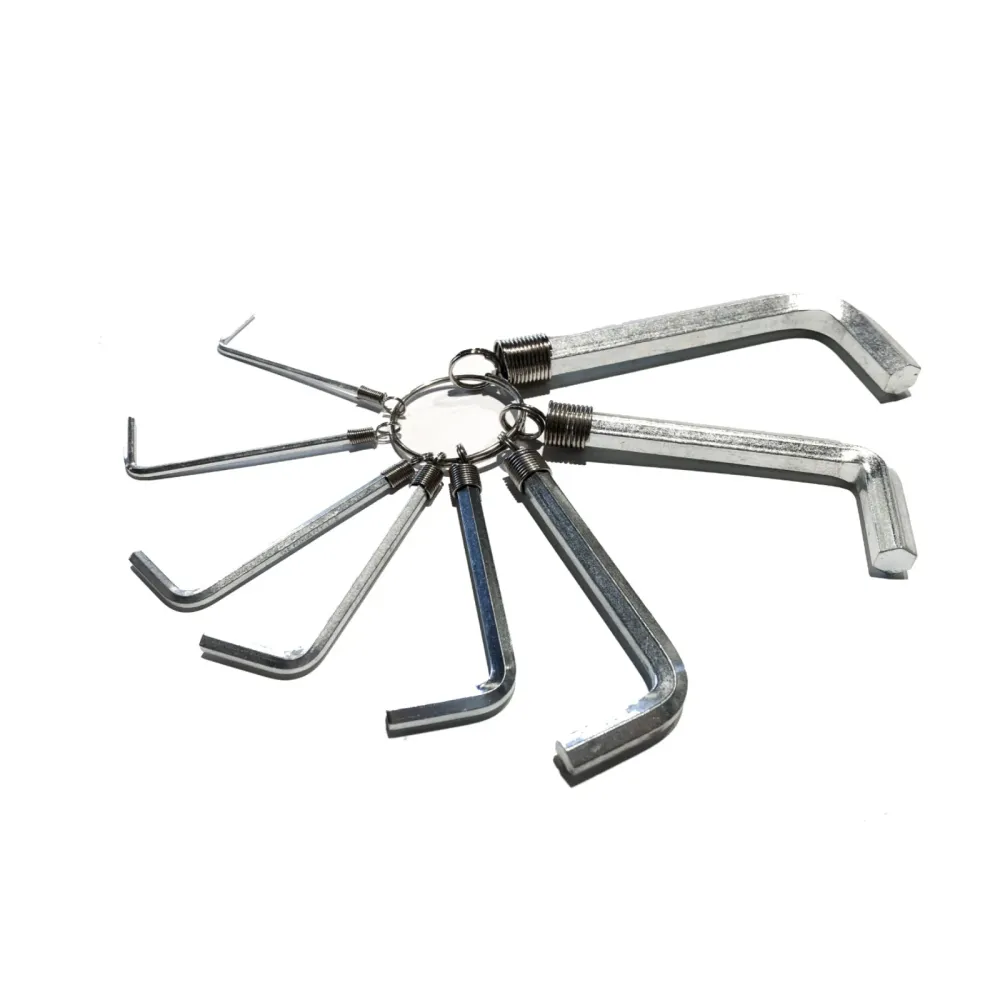 Serie da 8 chiavi brugola pollici da 5/64" 3/8" con anello SCU 914 GMP