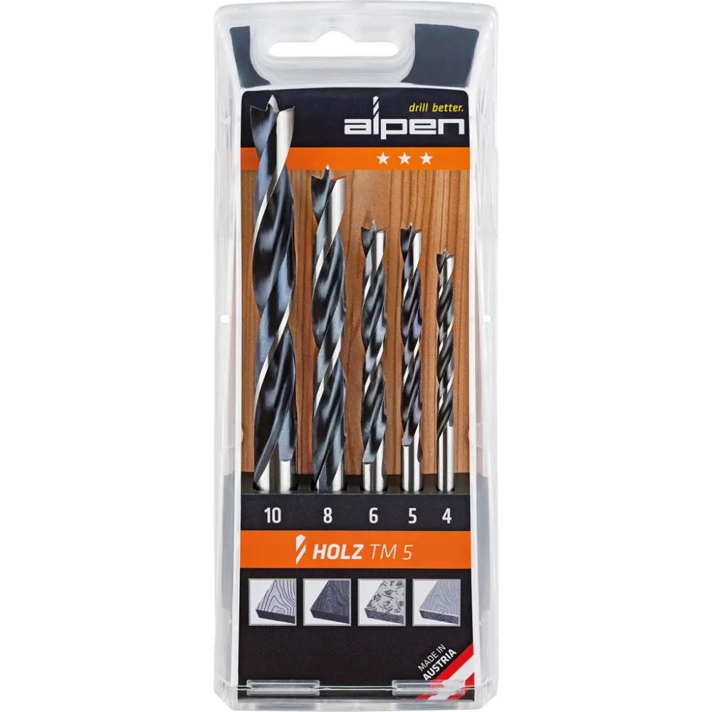 Set di punte elicoidali per legno per macchine CV / TM5