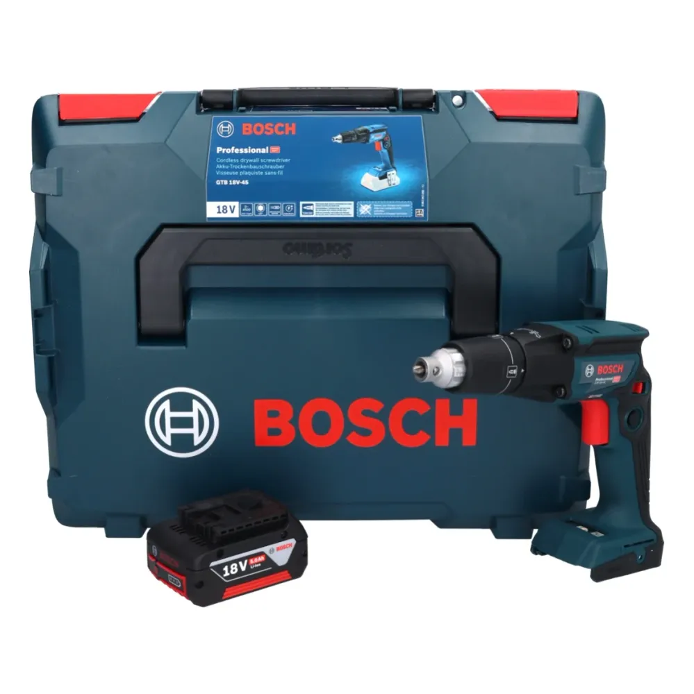 Bosch GTB 18V-45 avvitatore batteria per cartongesso 18 V 32 Nm brushless + 1x batteria ricaricabile 5,0 Ah + L-Boxx - sen...