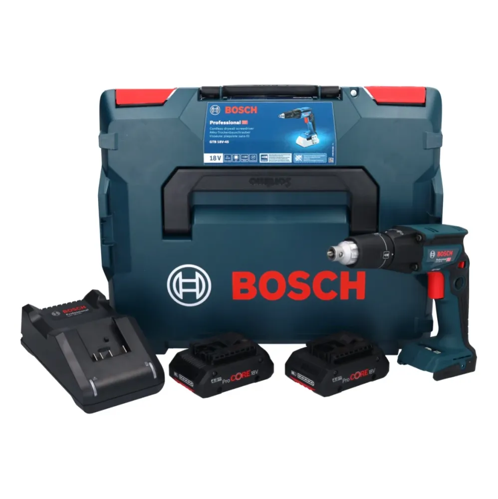 Bosch GTB 18V-45 avvitatore batteria per cartongesso 18 V 32 Nm ( 06019K7002 ) senza spazzole + 2x batteria ProCORE 4,0 Ah...