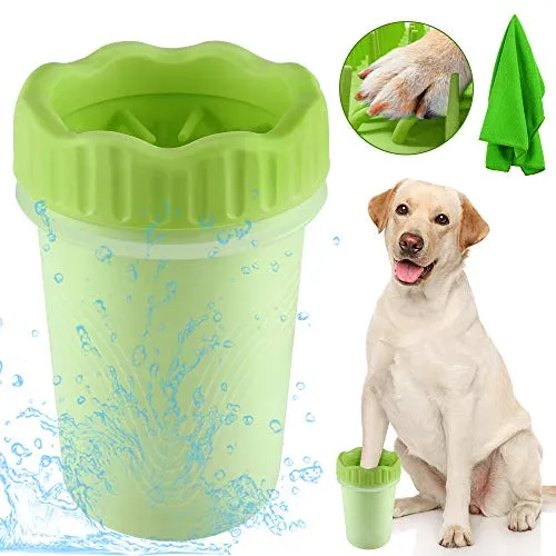 TTCOTOKE Pulitore della Zampa del Cane, Lavazampe Cani, Spazzola per verde