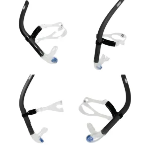 TUBO FRONTALE ARENA SWIM SNORKEL 3 BOCCAGLIO NUOTO PINNATO NERO