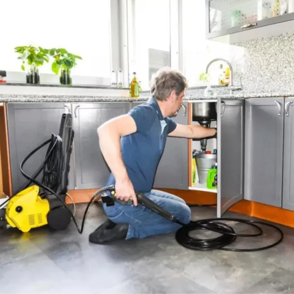 Tubo flessibile per fognatura 15V con getto avanti