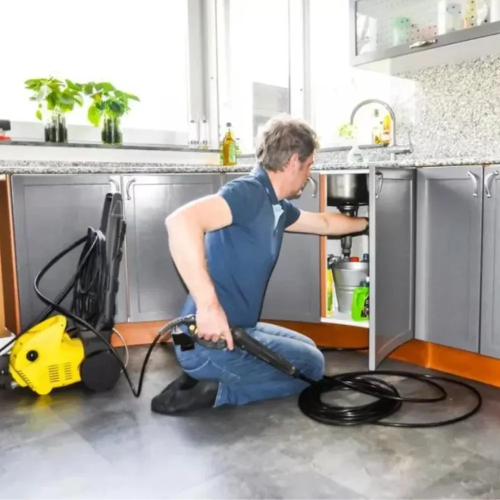 Tubo flessibile per fognatura 15V con getto avanti