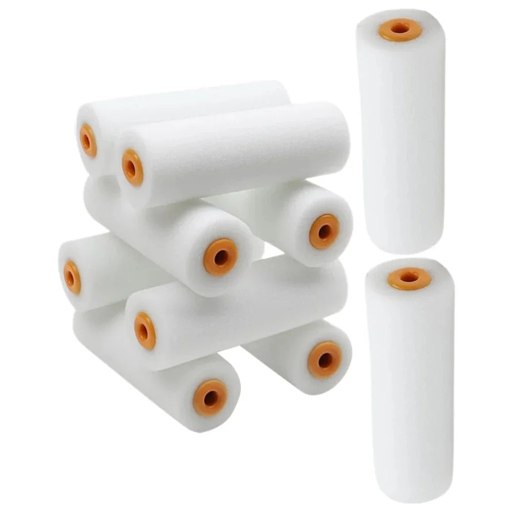 Mini rullo di vernice spugna Sostituzione mini rullo di vernice Mini rullo di vernice 10 pezzi 10,5 cm
