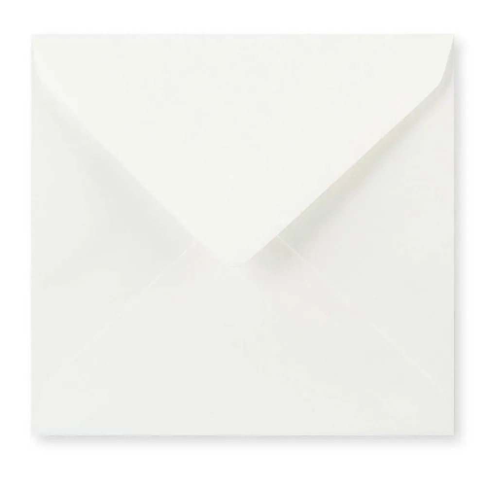 155x155 mm Busta bianca con finitura Vergata