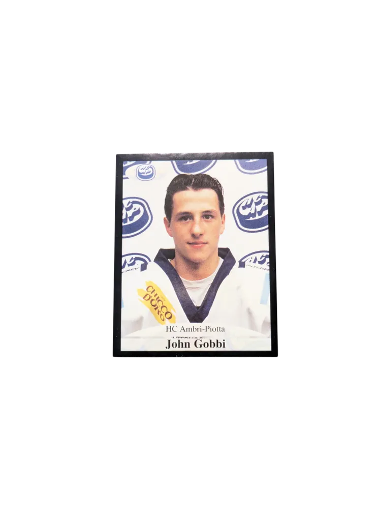 1999 Panini Swiss Hockey Millenium HC Ambri-Piotta John Gobbi Sticker card