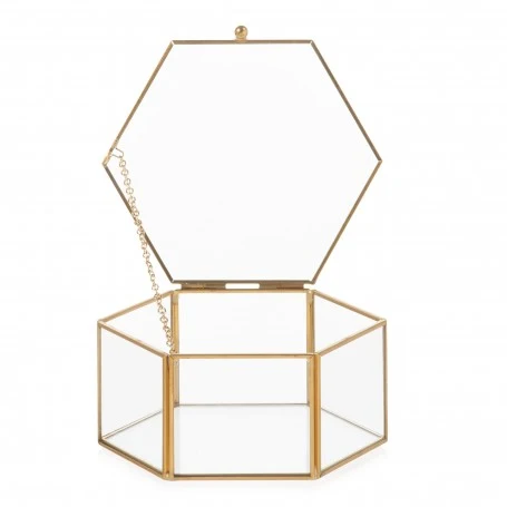 Ampolla Terrarium Esagonale 15x14.5x7 Oro