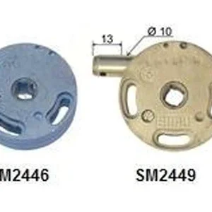 Argano 1415 - Ø 48 mm | ingresso esagonale 7 mm - uscita quadrata 7 mm | senza finecorsa