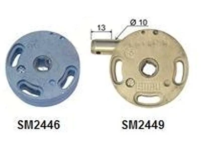 Argano 1415 - Ø 48 mm | ingresso esagonale 6 mm - uscita quadrata 7 mm | senza finecorsa