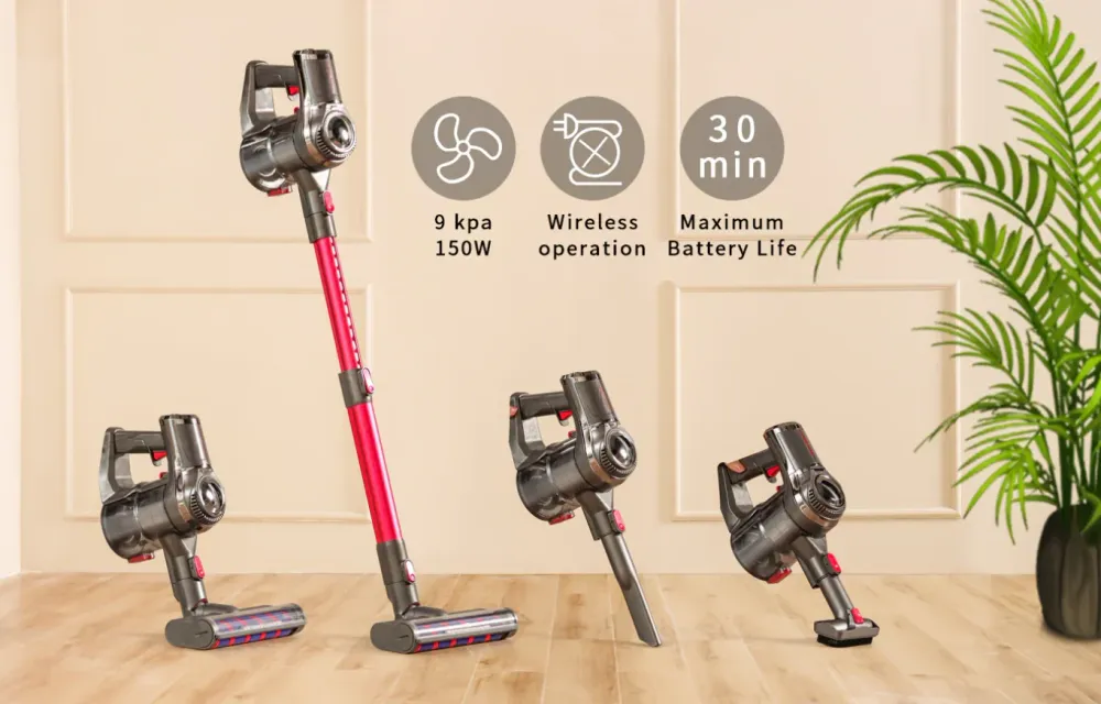 Aspirapolvere Senza Fili Swiss Pro+ 150W | Silenzioso | LED | Filtro HEPA | Rosa - BL-1625