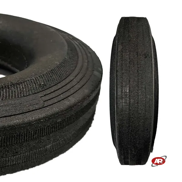 Battistrada | Anelli gomma nera RICICLATA | POLVERINO | Diametro 125 mm | 125/37,5-50 | AN12537050PW