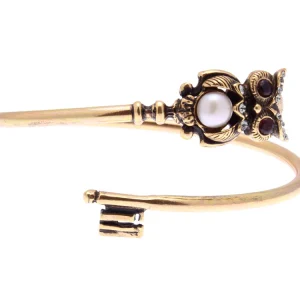 Bracciale rigido Alcozer chiave piegata con gufo