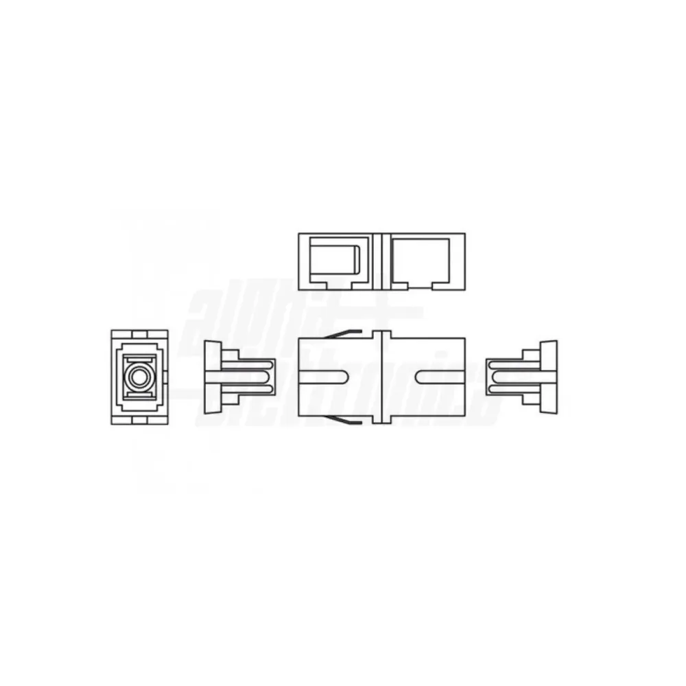 Bussola da pannello SC-APC/SC-APC adattatore fibra ottica simplex flangia corta senza fori