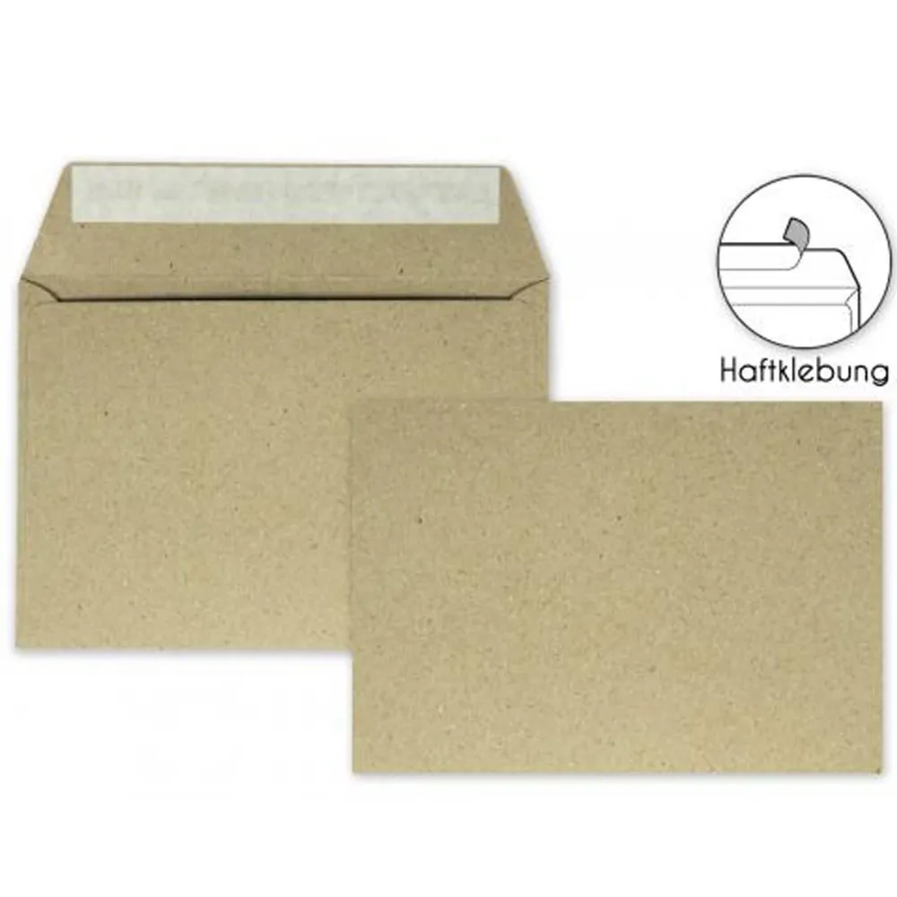 Busta 100 g/m2 - DIN C6 - adesiva - grigio kraft