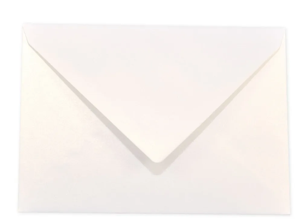 Busta 120 g/m2 - DIN A5 - bianco perla metallizzato