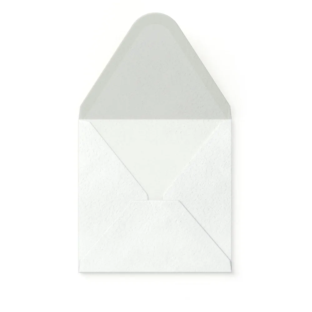 Busta colore bianco con effetto martellato 110x100 mm