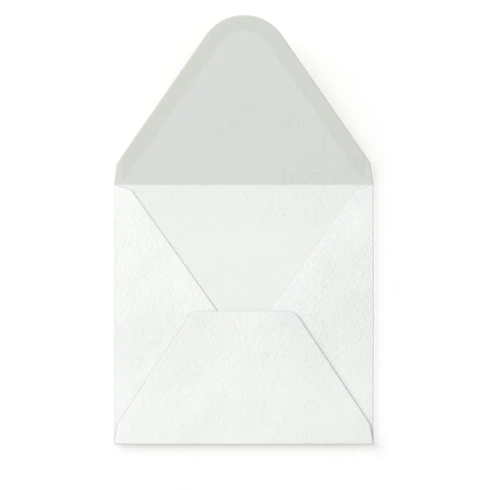 Busta colore bianco con effetto martellato 130x130 mm