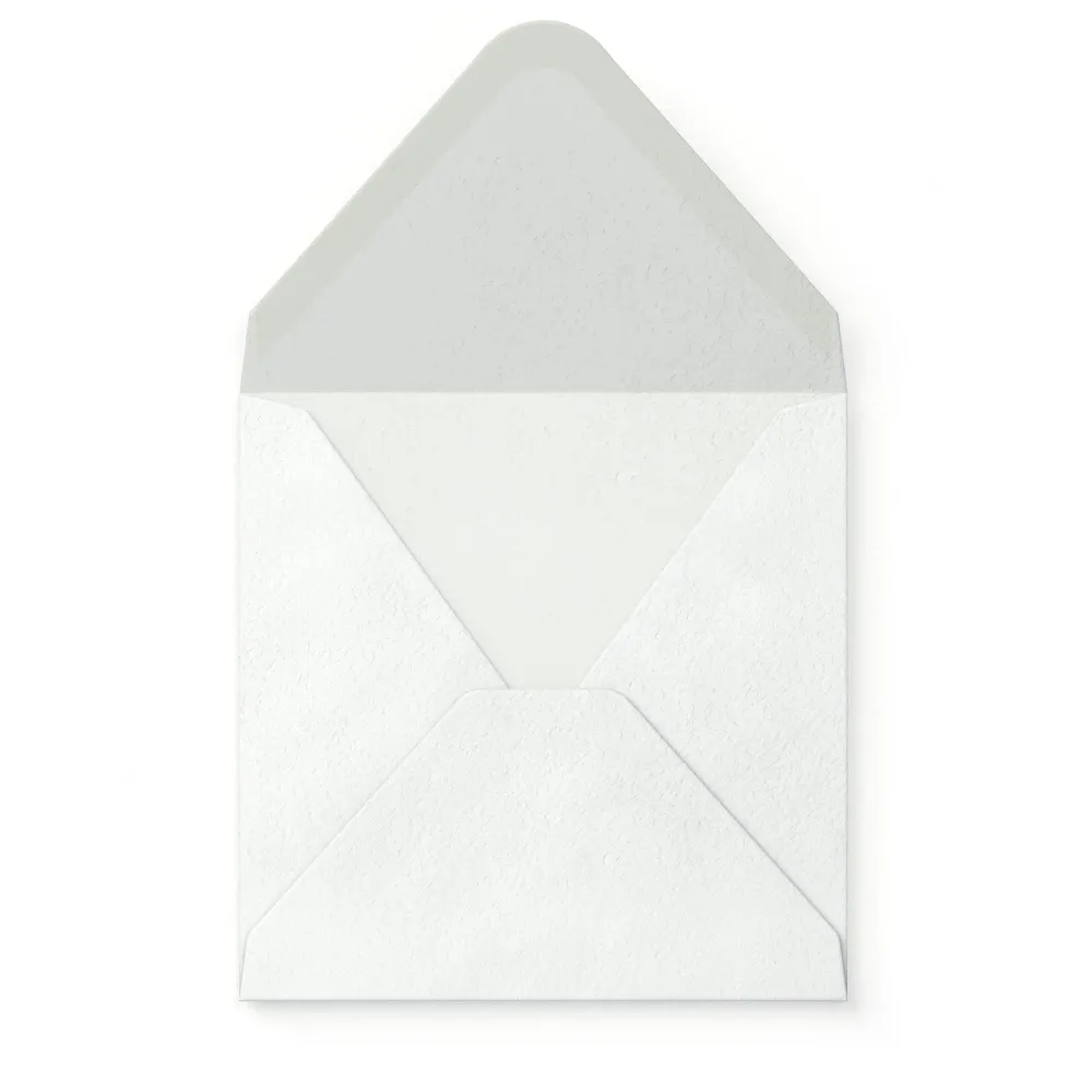 Busta colore bianco con effetto martellato 155x155 mm