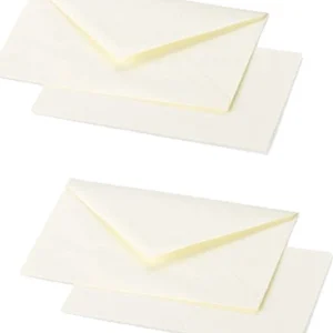 Busta con biglietto 9x14 crema cf.10