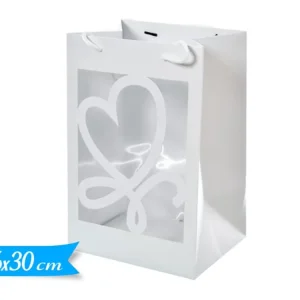 Busta con finestra 20x30x16cm colore bianco