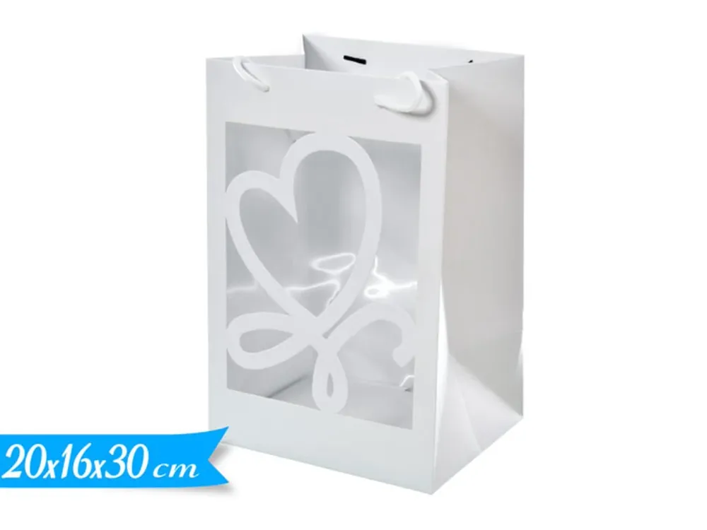 Busta con finestra 20x30x16cm colore bianco