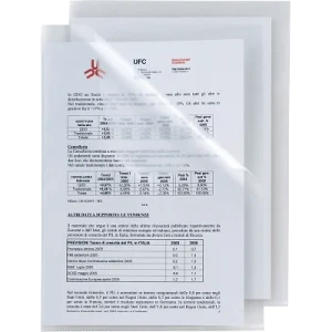 BUSTA L POLIPROPILENE ANTIRIFLESSOmm 220 X 300 TRASPARENTE