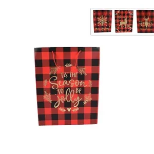 Busta regalo scozzese 42x33x12mn001414d