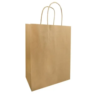 Busta shopper colore naturale 100gr misura 22x10x22cm