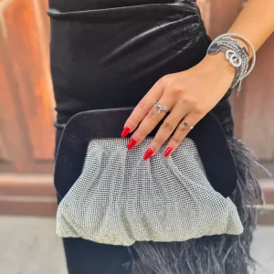 BUSTA STRASS CHIUSURA VELLUTO
