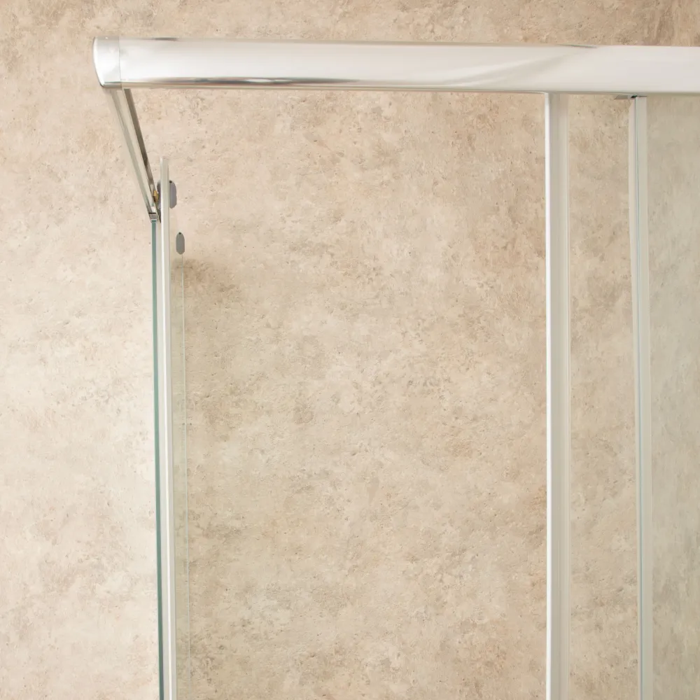 Cabina Doccia Regolabile Reversibile 75x115cm Vetro 6mm Trasparente