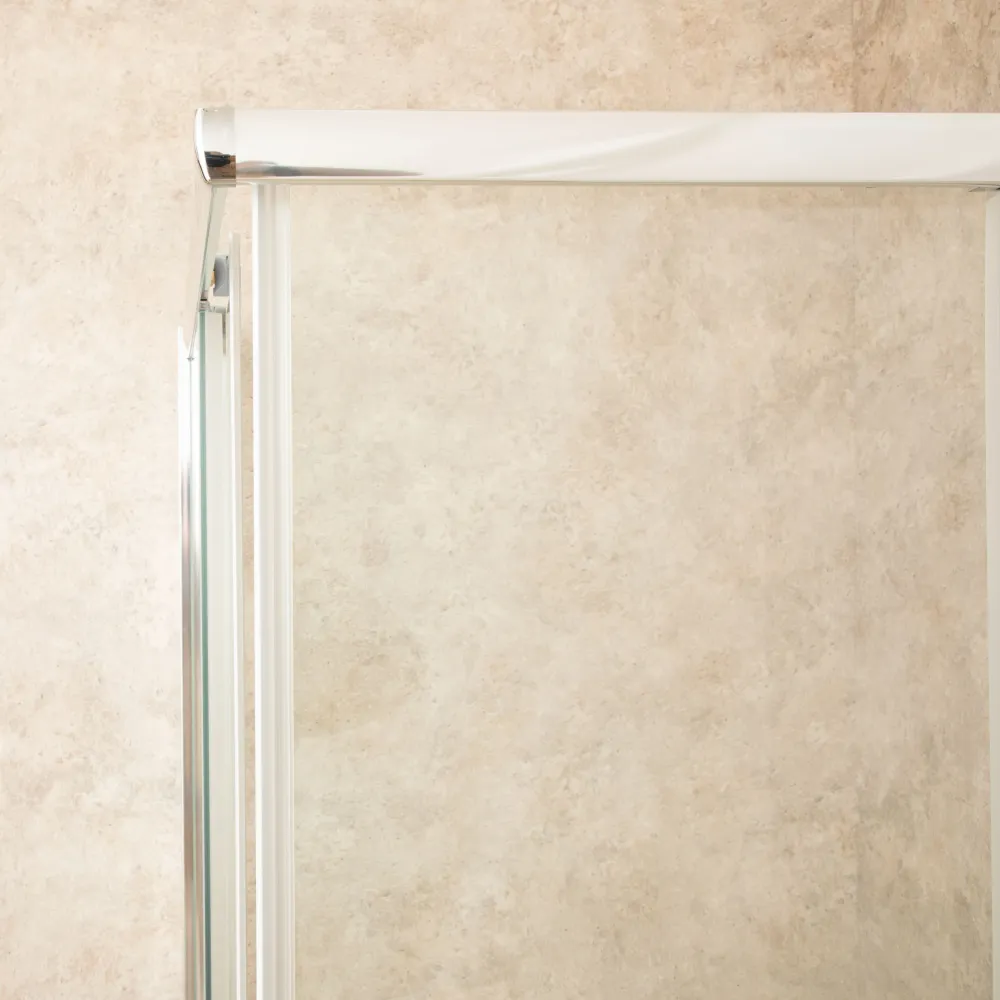 Cabina Doccia Regolabile Reversibile 78x115cm Vetro 6mm Trasparente