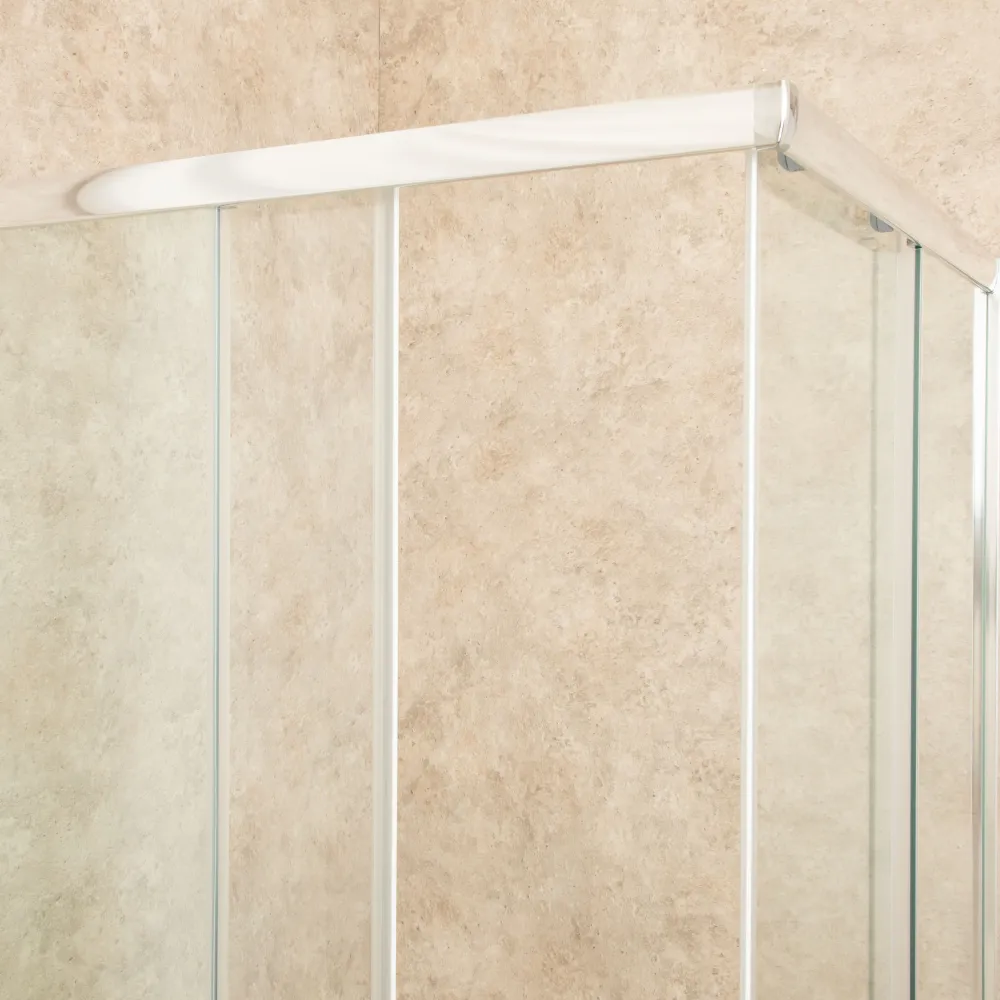 Cabina Doccia Regolabile Reversibile 85x116cm Vetro 6mm Trasparente