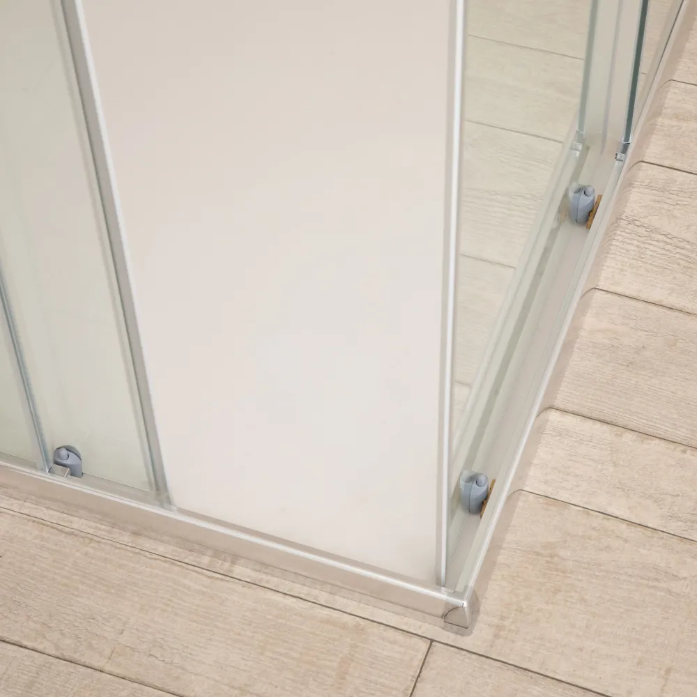 Cabina Doccia Regolabile Reversibile 89x119cm Vetro 6mm Trasparente