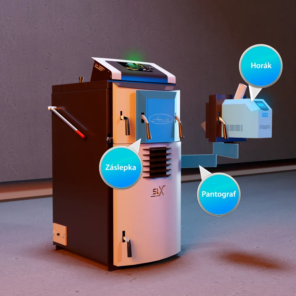 Caldaia combinata Attack SLX Combi 25 kW per legna e pellet – efficienza