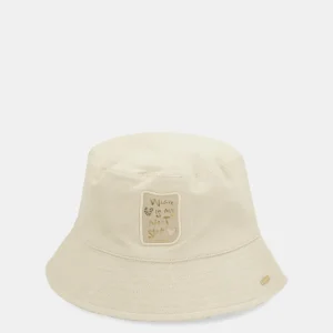 Cappello secchiello reversibile beige